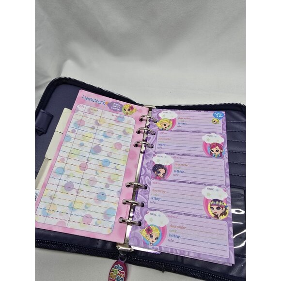 Vintage Lisa Frank Denim Full Zip Planner Wallet Purse Agenda Bag 20cm×13cm - Picture 14 of 16